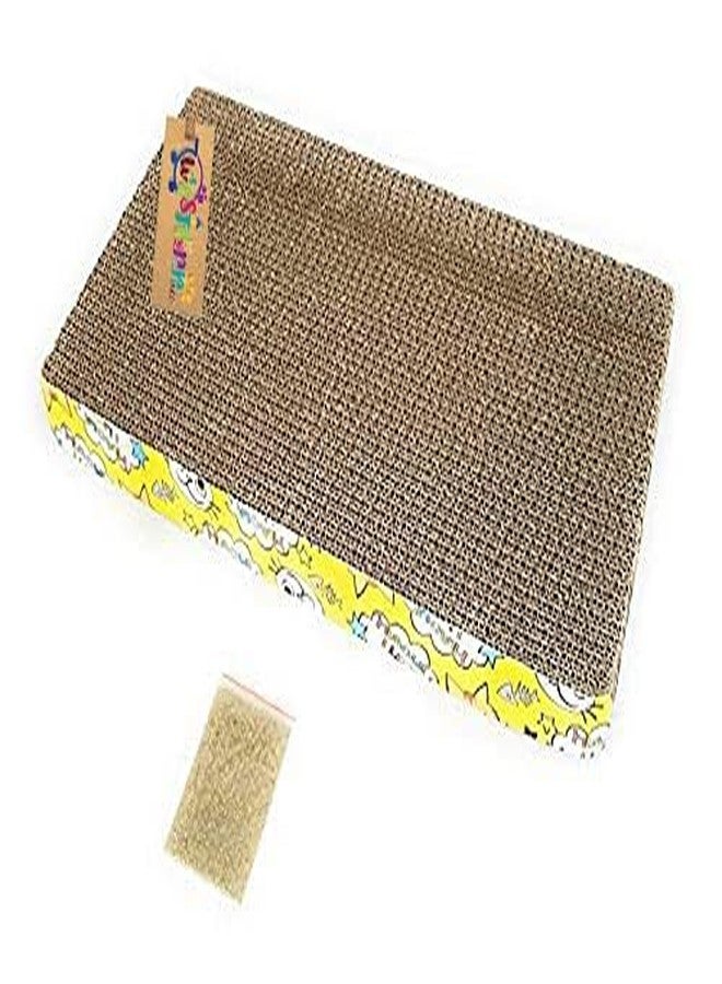Western Era Cat Natural Toy, Scratching Pad, Corrugated Scratching Board/Scratch Pad, Jumbo Size, Healthy Toy with Catnip for Cat/Kitten/Puppy - Image 1